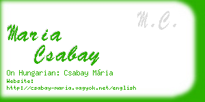 maria csabay business card
